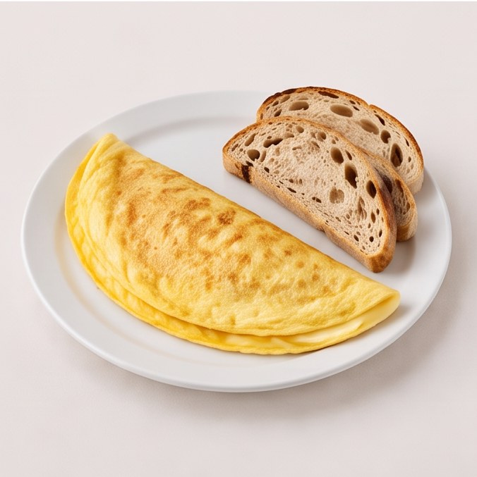 Omelette Nature avec pain